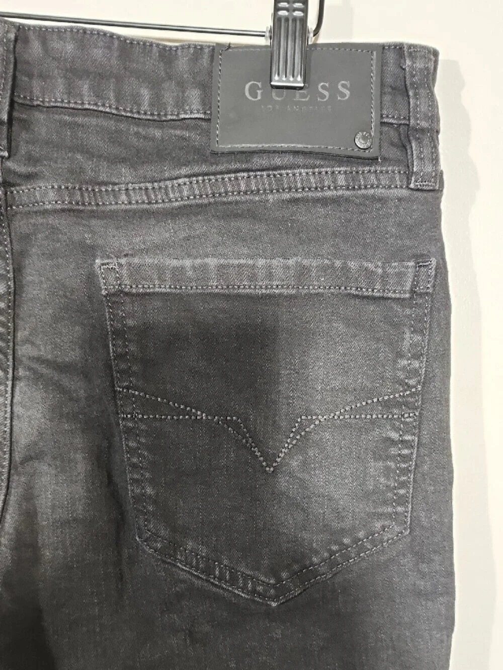 GUESS Black Distressed Ripped Denim Shorts